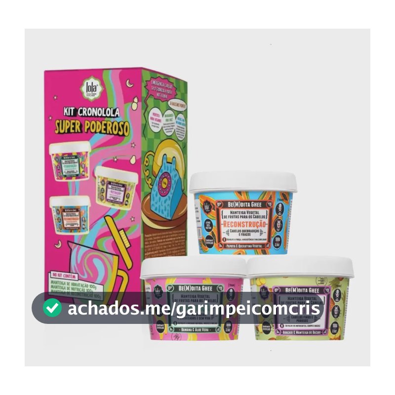 Kit Capilar Cronolola Lola Cosmetics 3 Máscaras 300 mL