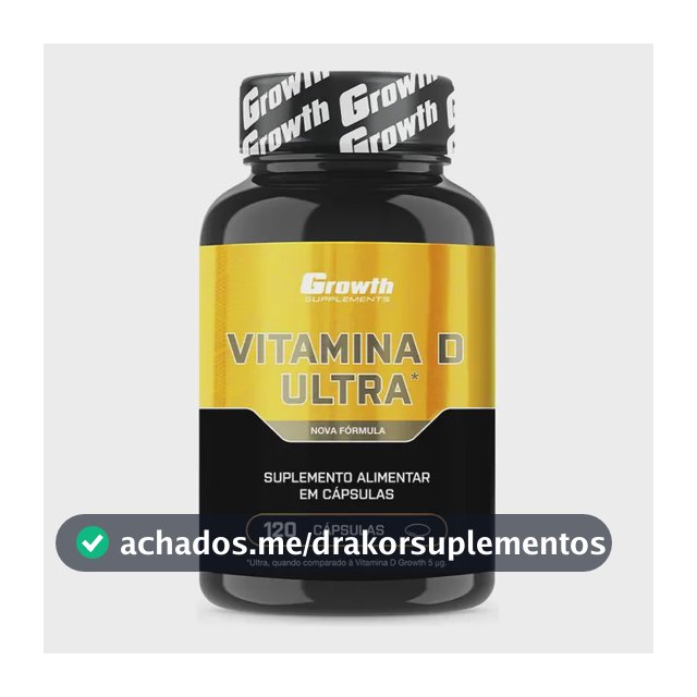 Vitamina D Ultra 2000ui 120 Caps Growth Supplements Sem Sabor