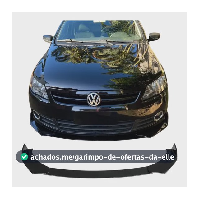 Front Lip Spoiler Dianteiro Universal 4 Pçs Estilo Br Fronta Preto