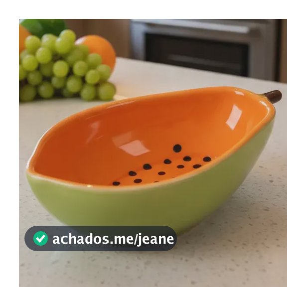 Bowl Mamão Coleção Tutti Frutti Tigela Cumbuca De Porcelana Laranja