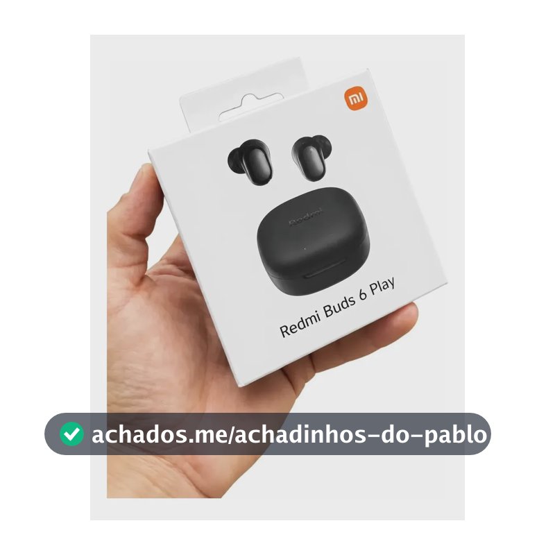 Fone De Ouvido Sem Fio Xiaomi Redmi Buds 6 Play Preto