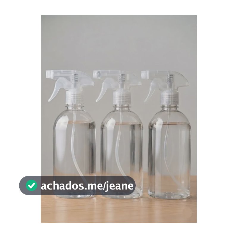 Kit 5 Borrifadores Pulverizador Spray 500ml Gatilho Premium Transparente