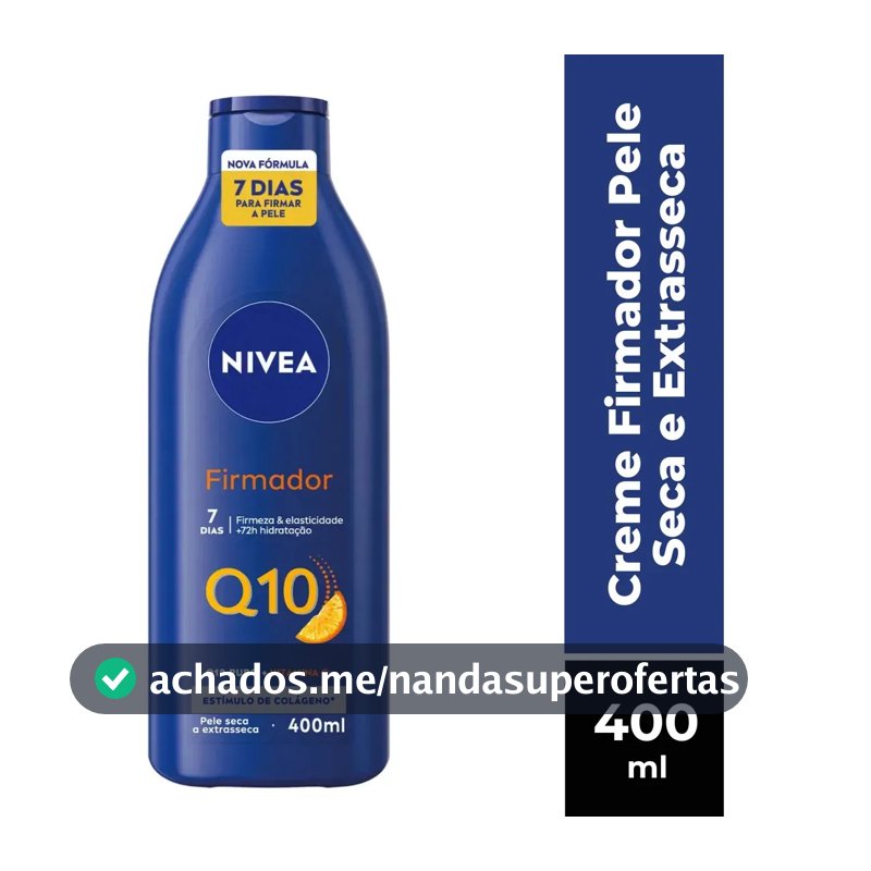 Nivea Loção Hidratante Firmador Q10 + Vitamina C 400ml, Hidratação Intensa 72h, Pele Firme E Elasticidade, Corporal, Pele Seca E Extrasseca Notas Cítricas