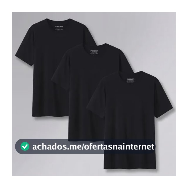 Kit 3 Camisetas Light Insider Preto G Liso