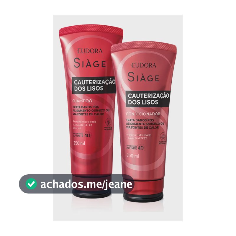 Kit Eudora Siàge Cauterization Shampoo suave 250 ml + condicionador