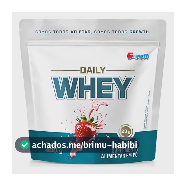 Daily Whey Protein 400g Growth Supplements Morango