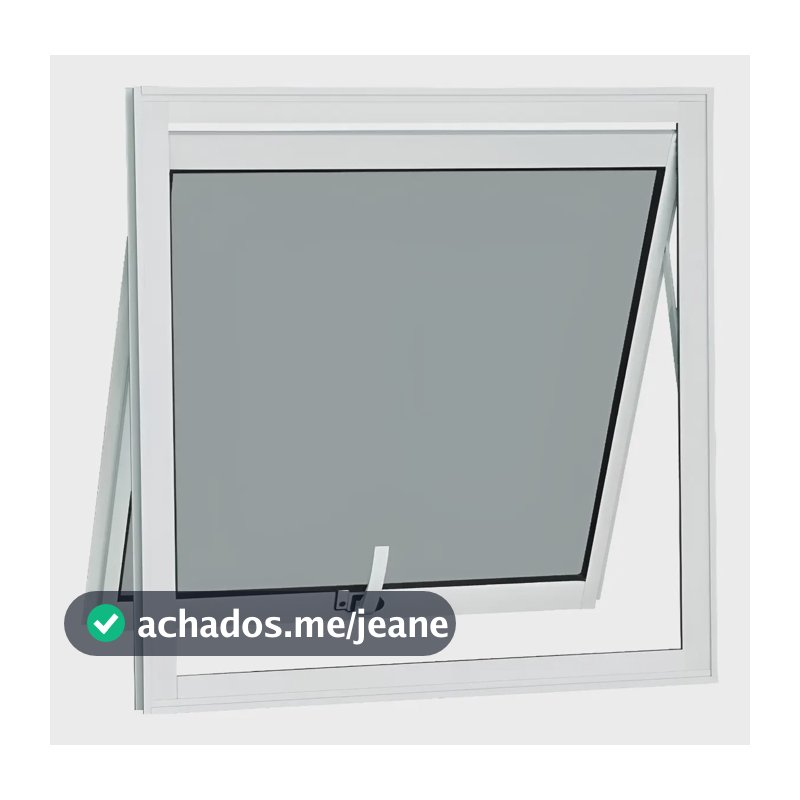 Vitro Max Ar 60x60 Janela Banheiro Alumínio Perfil Linha 25 Branco