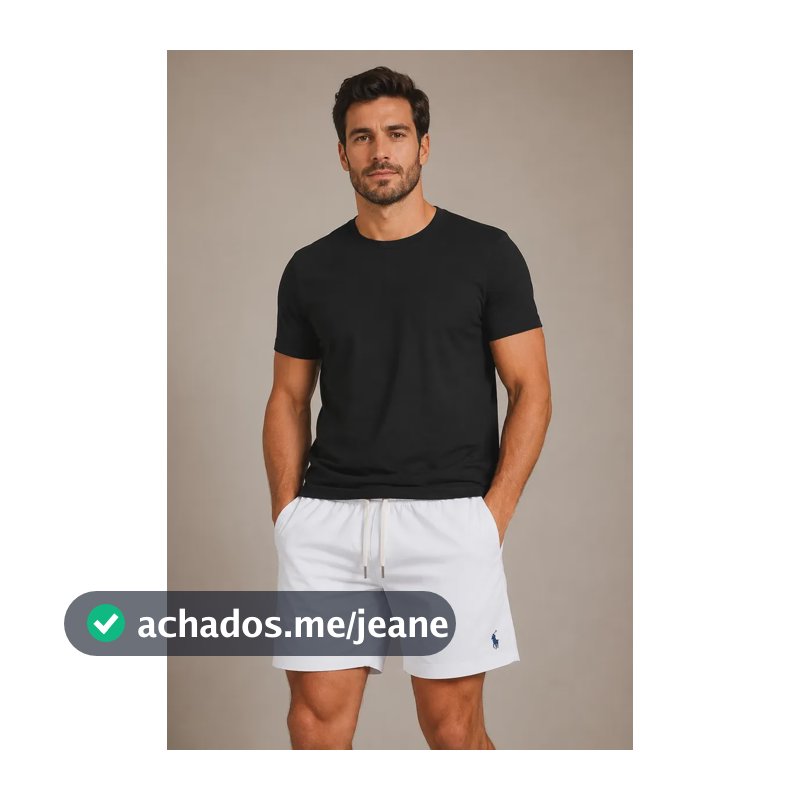 Shorts Masculino Ralph Lauren Swimwear Praia Casual Branco G