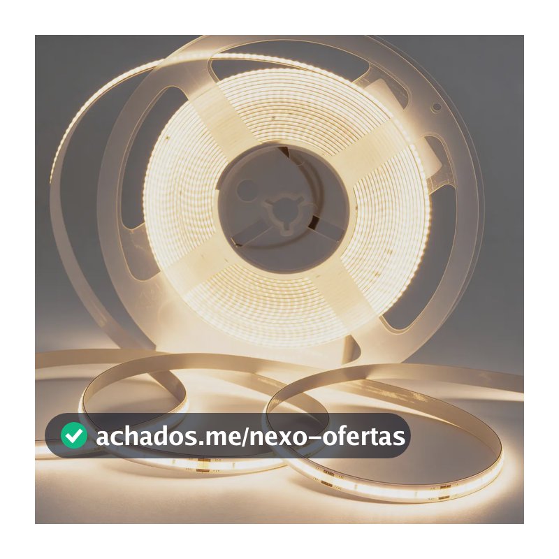 Fita Cob Super Led 5 Metros 360led/m Ip20 Alto Brilho Luz Branco-neutro 4000k