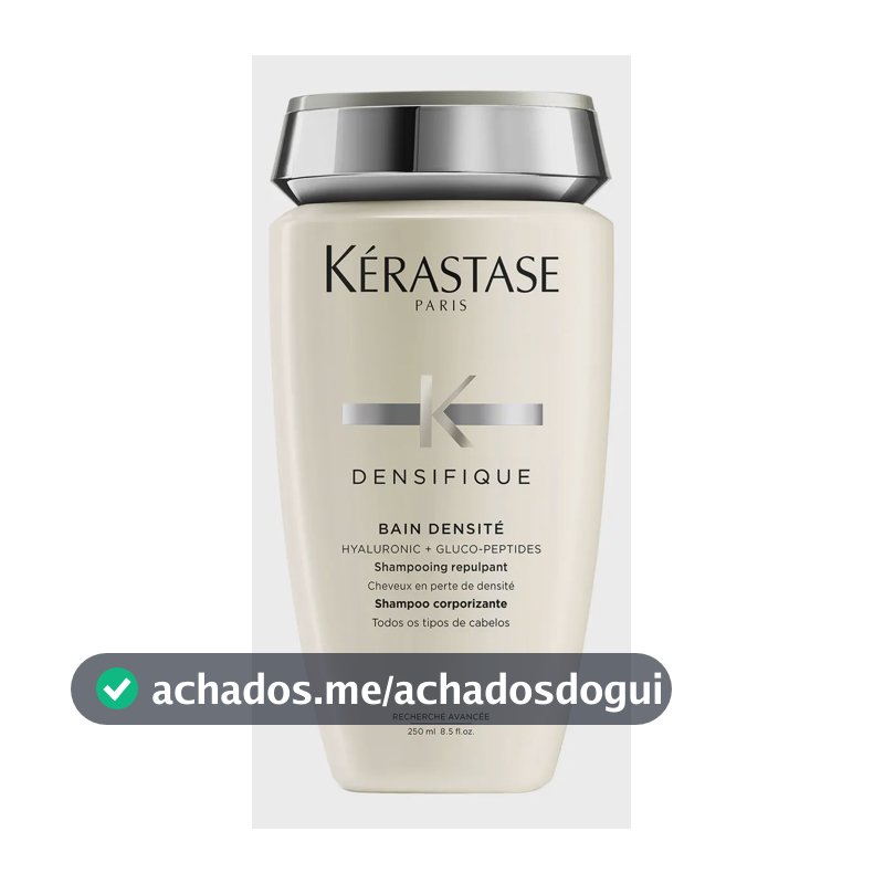 Kérastase Densifique Bain Densité Shampoo Densificador para Cabelos Finos com Perda de Densidade, Fortalece e Dá Volume, Com Stemoxydine e Ácido Hialurônico, 250 ml