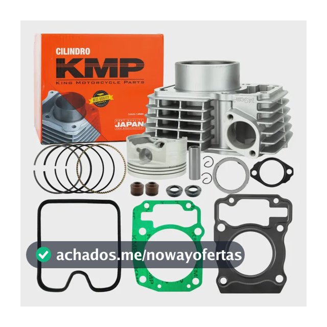 Kit Cilindro Motor Titan 150 Cg 150 2004 A 2015 Kmp Premiun Prateado