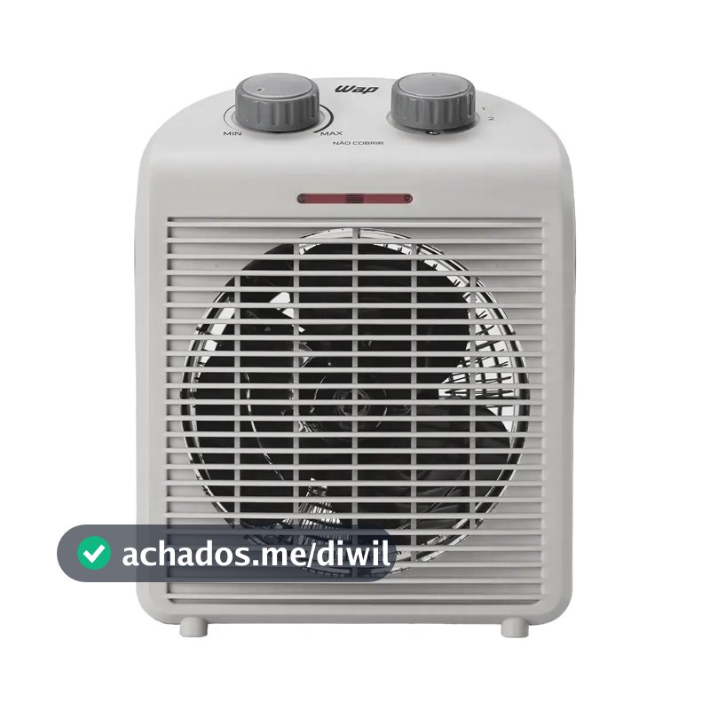 WAP Air Heat FW009371 Aquecedor Elétrico Portátil 3 em 1 220V Potência 2000W Triplo Sistema Segurança