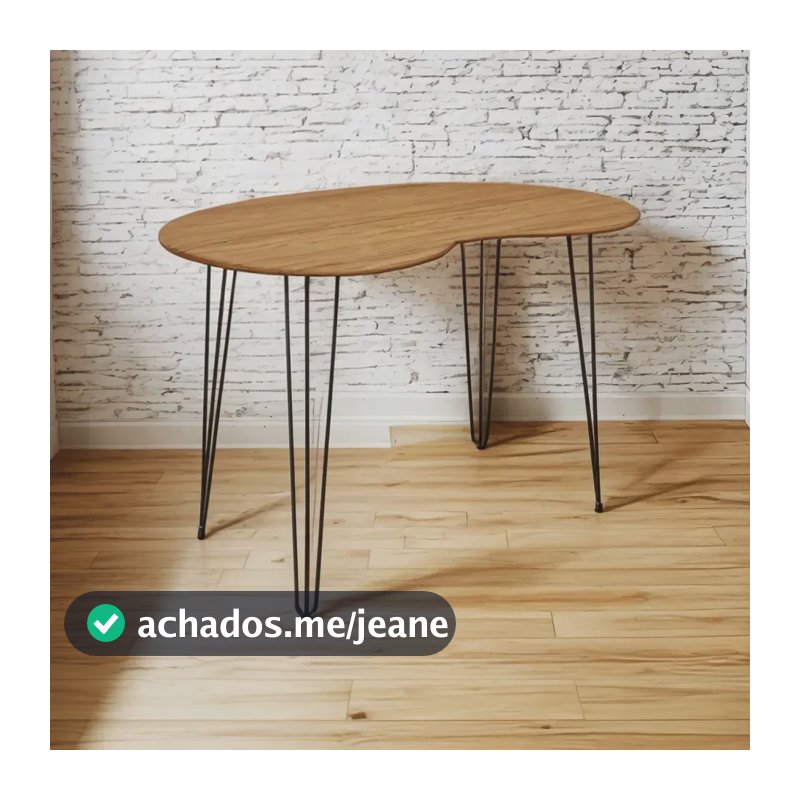 Mesa Jantar Orgânica Grão 1,20 X 0,80m Marrom Preto
