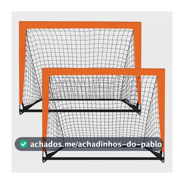 Trave De Futebol Infantil 12090cm Desmontável Portátil 2pcs Laranja