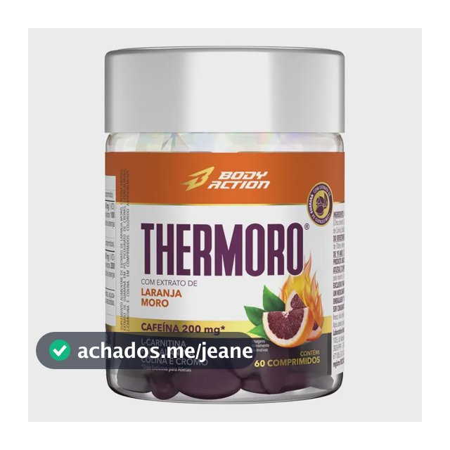 Thermoro Body Action Cafeína 60caps Sem Sabor