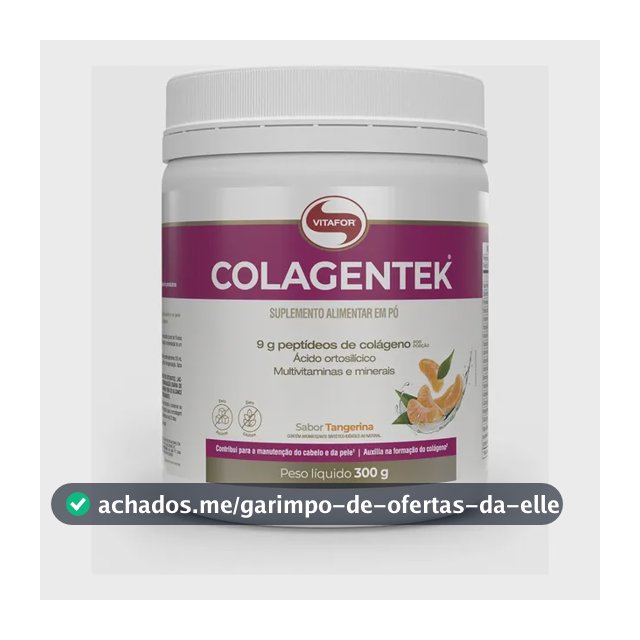 Suplemento alimentar Colagentek Tangerina 300g Vitafor