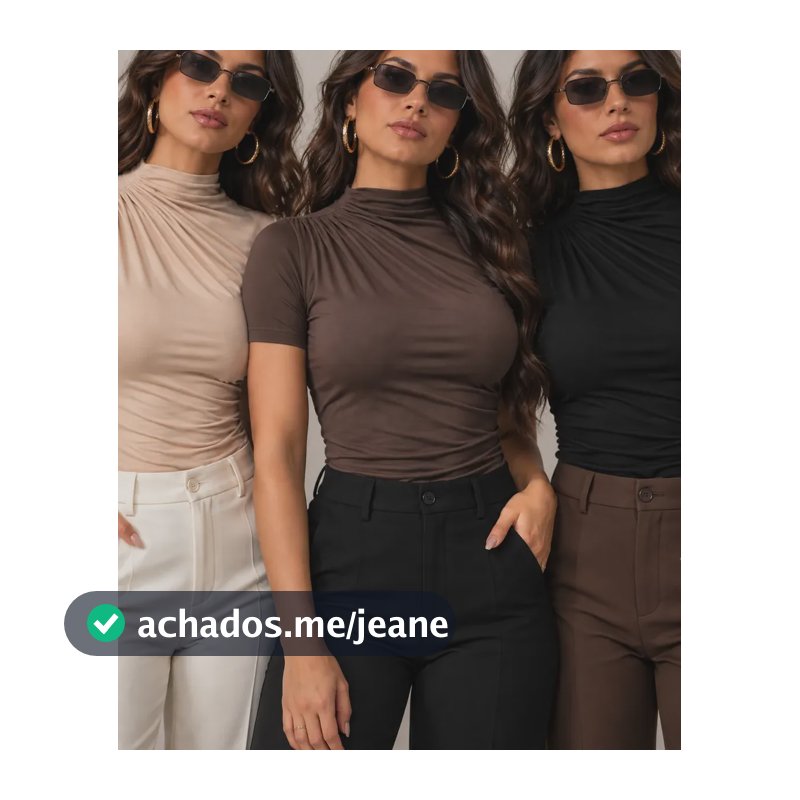 Kit C3 Blusa Feminina Plissada Manga Curta Evangélica Social Preto + Marrom + Nude Liso M