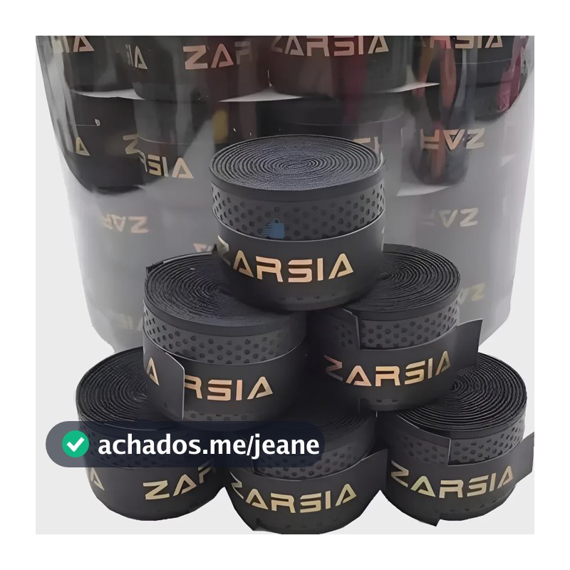 Over Grip Zarsia Preto Para Raquete Beach Tennis Tênis 5 Unid
