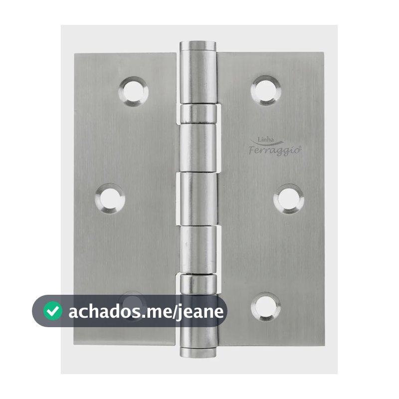 Kit C/ 15 Dobradiças Inox Escovado 3x21/2  C/rolamento Stam