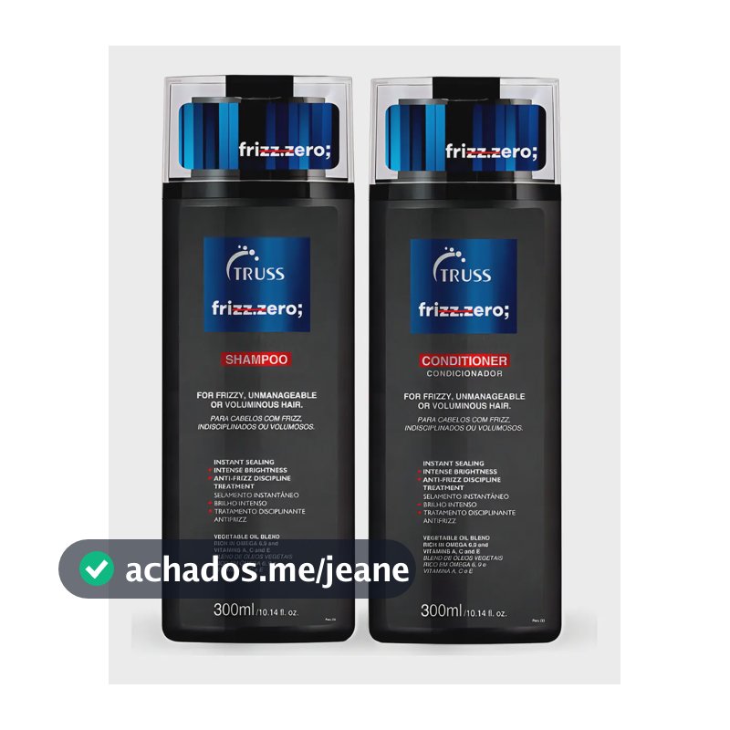 Truss Kit Frizz Zero Shampoo Condicionador Cabelos Antifrizz