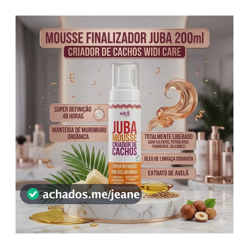 Mousse Finalizador Widi Care Juba para Cachos Definidos e Brilho