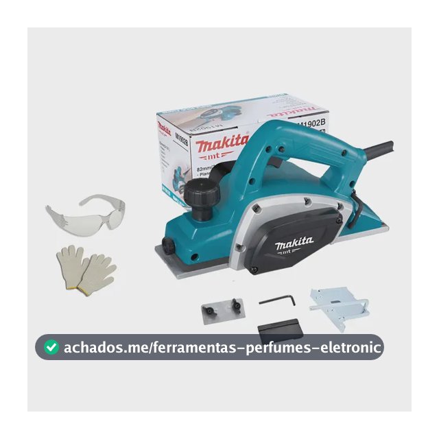 Plaina Elétrica Manual Makita Mt M1902b 82mm 580w + Acess