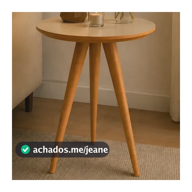 Mesinha De Canto Lateral Pés Palito Retro Para Sala Quarto