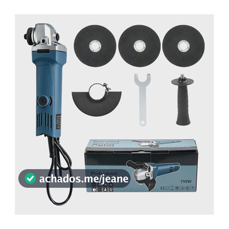 Esmerilhadeira Profissional 750w Alto Desempenho Caixa Papel Azul 110v 110v