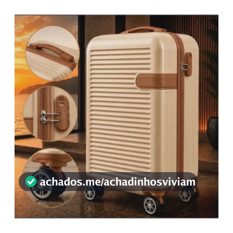 Mala De Bordo 10 Kg Rodas Removiveis 360 Alca Retratil Abs Bege