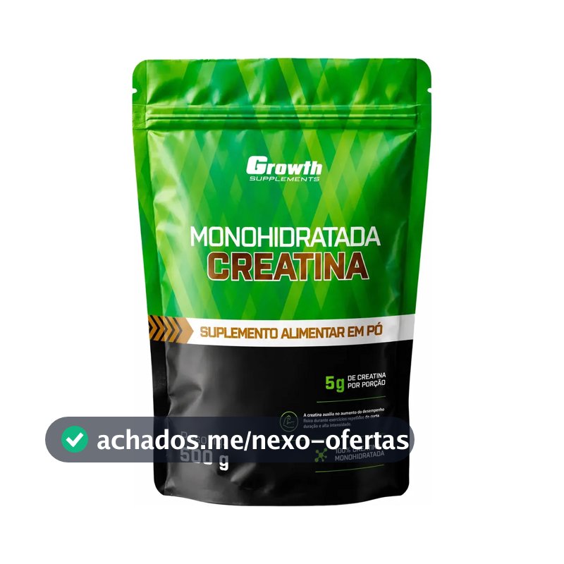 Creatina Monohidratada 500g Pouch - Growth Supplements Sem Sabor