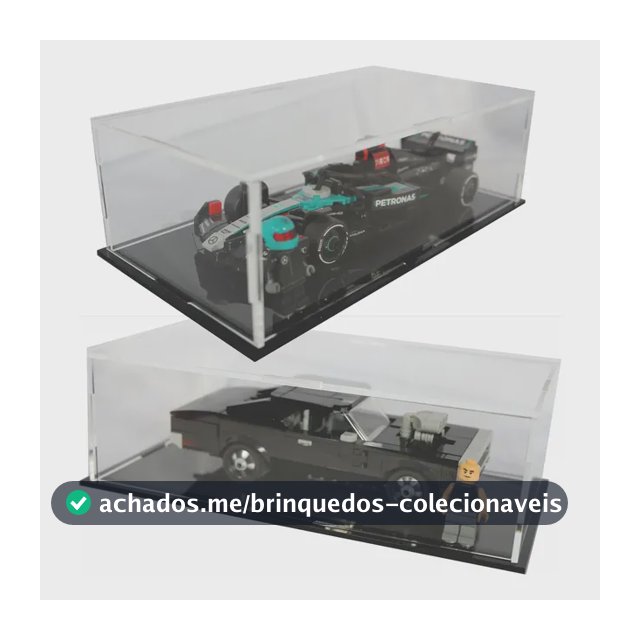 Kit 2x Expositores Speed Champions Para Lego Acrilico Cristal