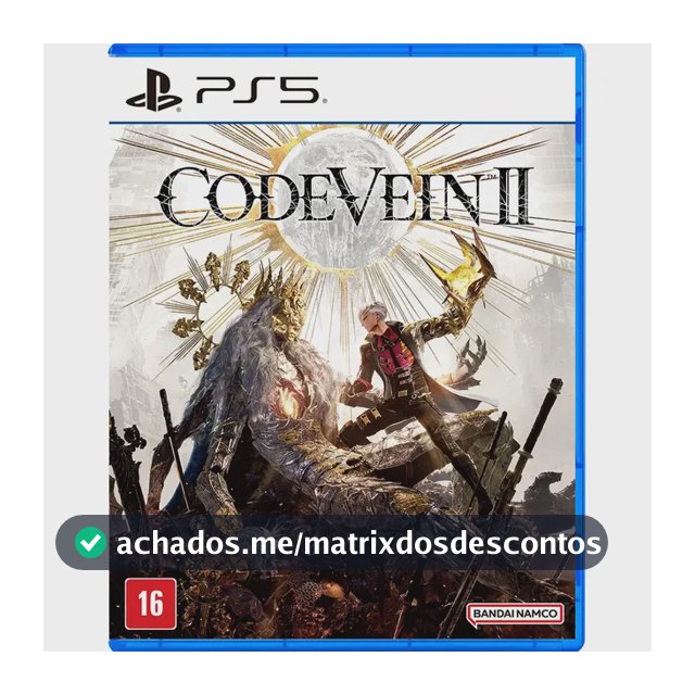 Jogo Code Vein Ii Edição Padrão Para Playstation 5 Bandai
