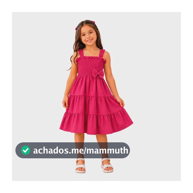 Vestido Infantil Midi Mr Modas Três Marias Com Laço