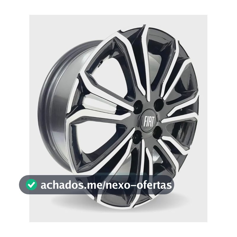 Rodas Fiat Cronos Argo Aro 15 4x98 (jogo) + Bicos Cor Preto Diamantado