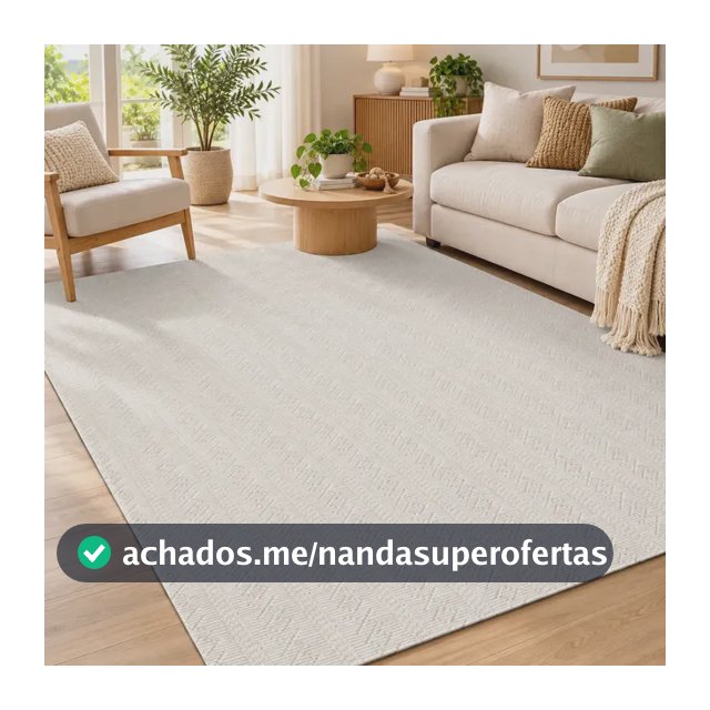 Tapete De Sala Moderno 1,50m X 2,50m Mandacaru Brinde Lavável em Máquina