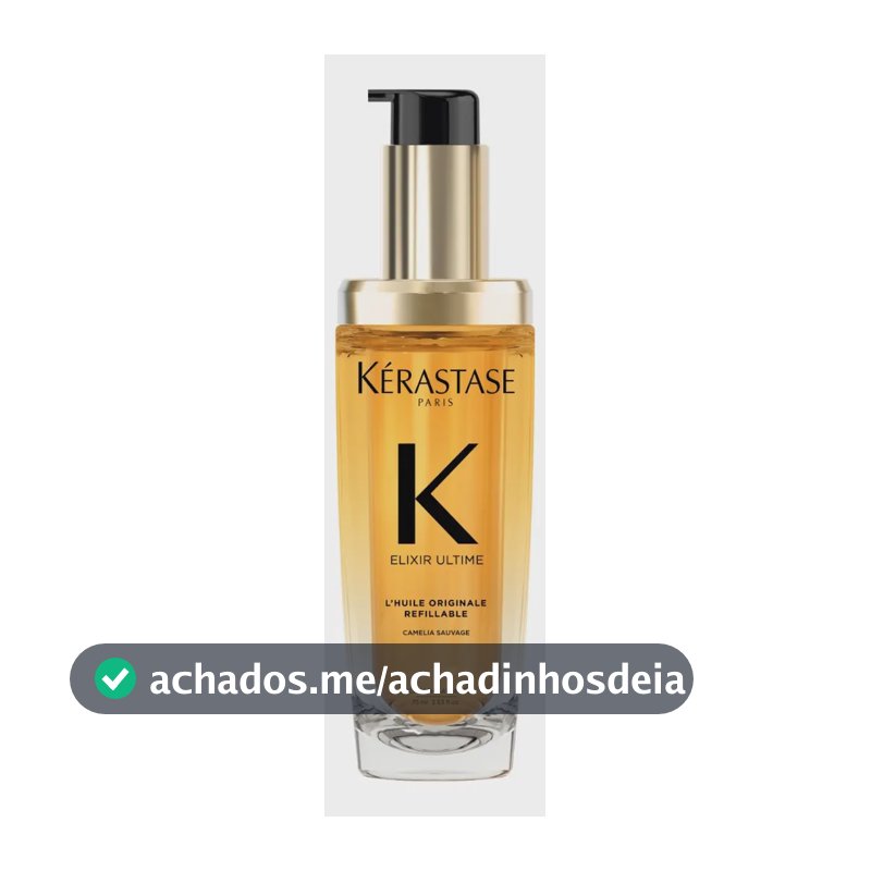 Óleo Capilar Kérastase Elixir Ultime L'Huile Originale Refilável, Cabelo Brilhante, Nutrido 75ml