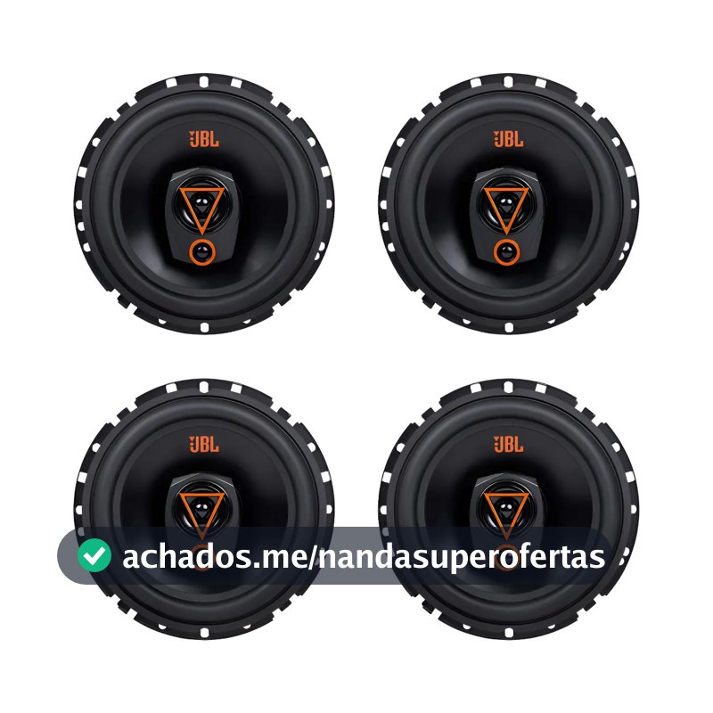 Kit 4 Falantes 6 Polegadas Jbl 6trms80 Triaxial 320w 4 Ohms Preto