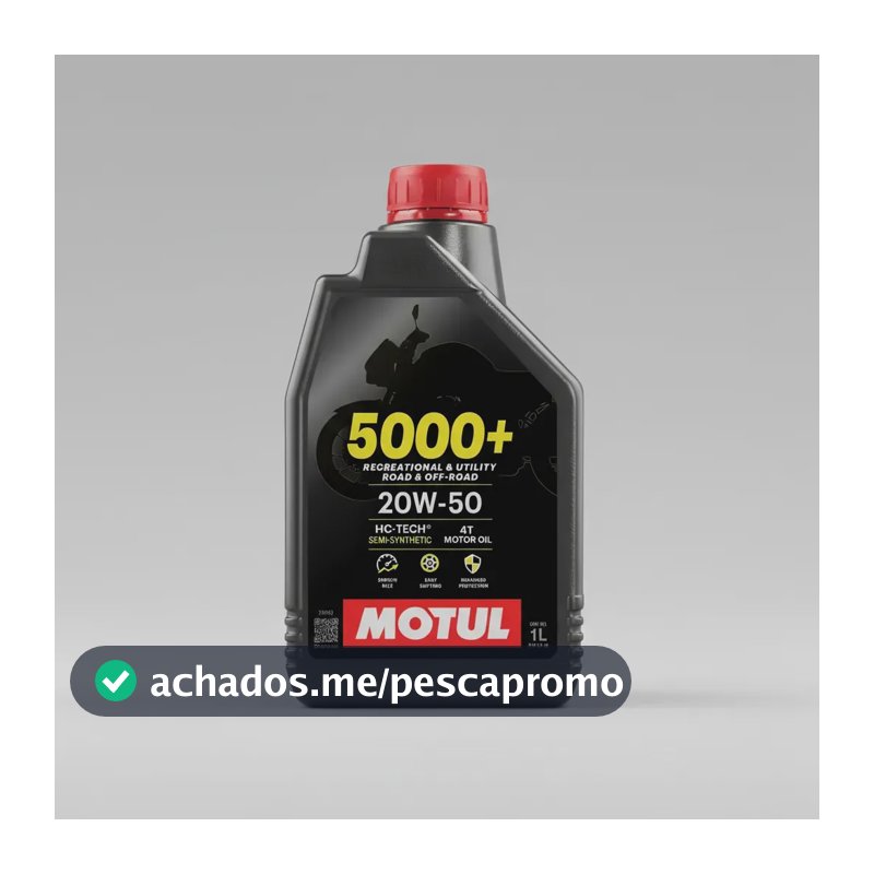 Óleo Motor Motul 5000+ 20W50 4T Semissintético para Moto 1L
