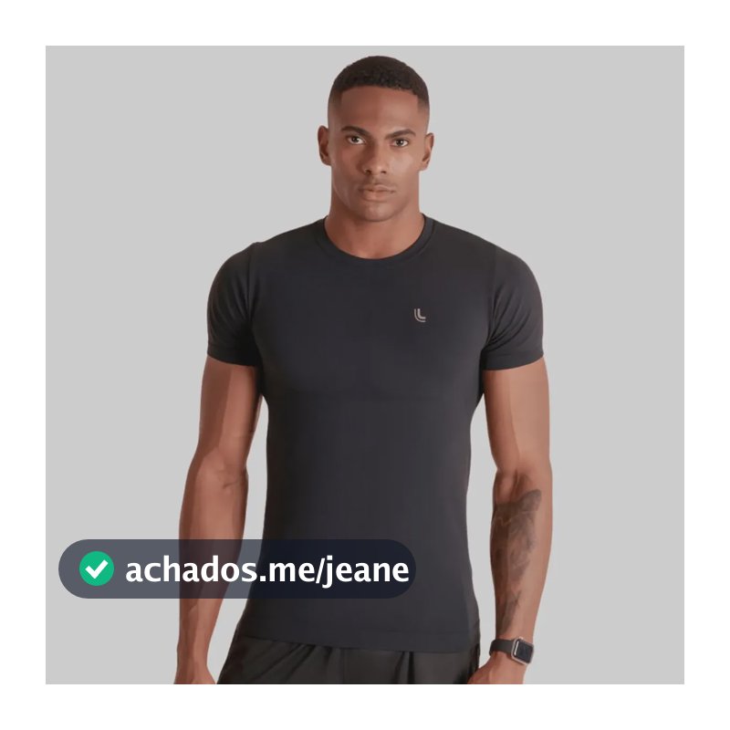 Camiseta Masculina Academia Dry Lupo Blusa Sport Fit Preto P