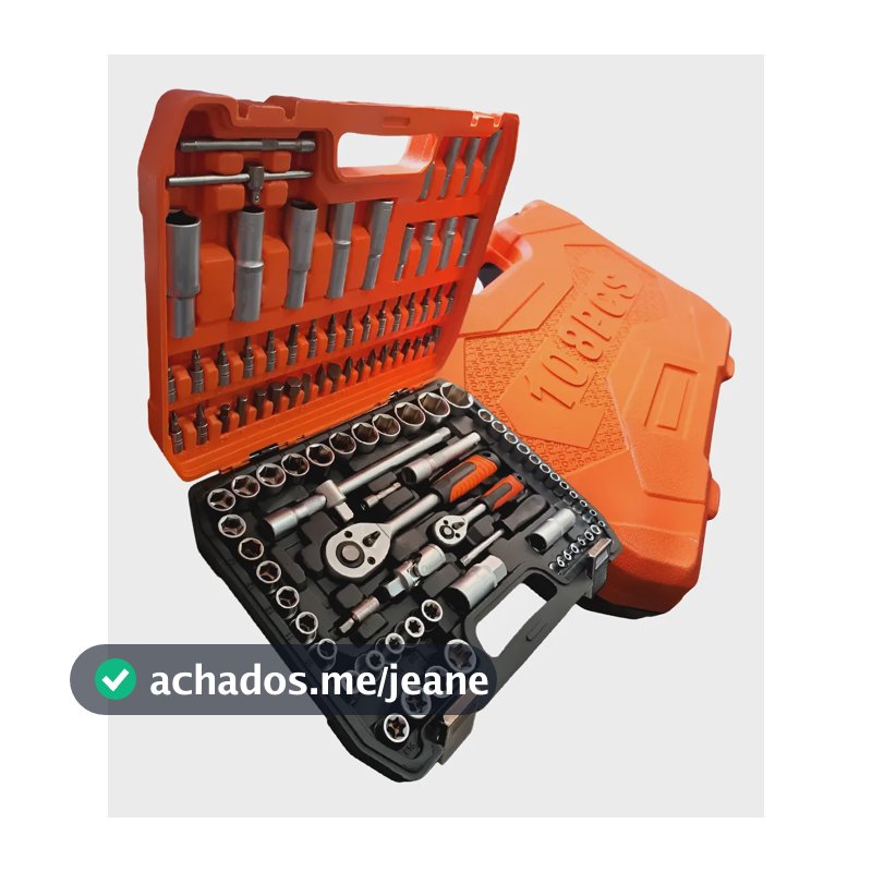 Soquete Catraca Allen 1/2 1/4 Maleta 108 Peças