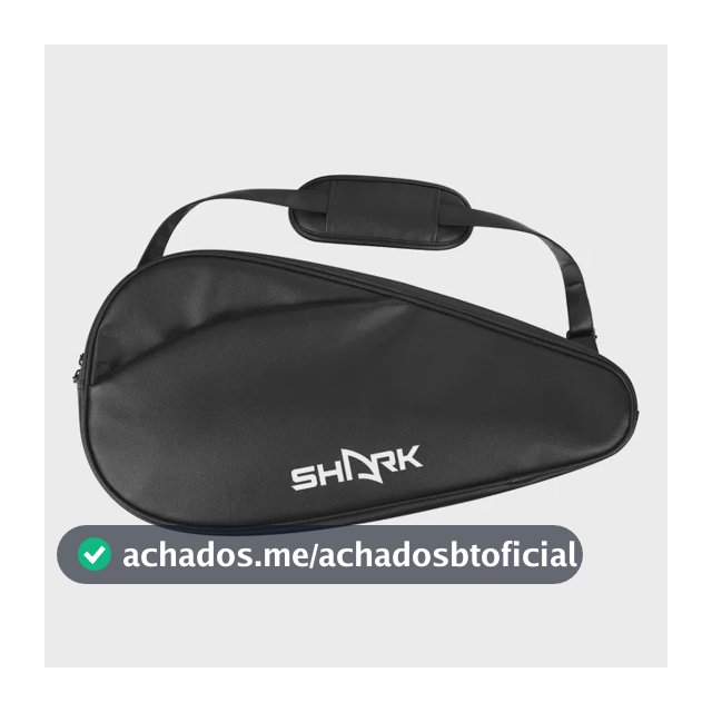 Capa Raquete Beach Tennis Térmica Em Couro Black Shark 2026 Preto