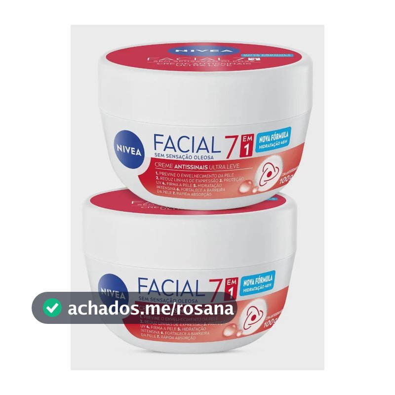 Kit Creme Facial Nivea Antissinais 7 Em 1 2 Unidades Todo Tipo De Pele Dia/noite