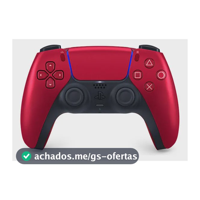 Controlador Joystick Sem Fios Dualsense para Ps5 Vermelho Vulcânico