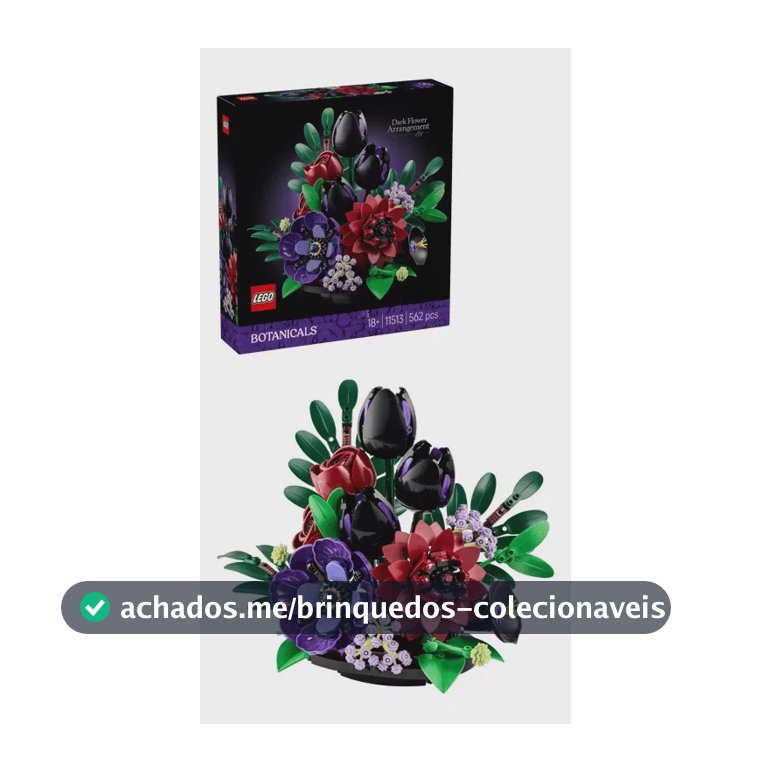 Lego Botanicals Arranjo De Flores Escuras com 562 Peças