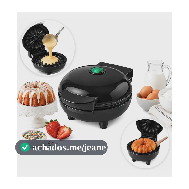 Máquina Bolo Elétrica Versátil Cupcake Caseiro Doméstico Máquina Bolos Preta 127v