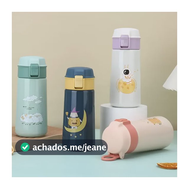 Garrafa Térmica Infantil Com 500ml Inox Escolar