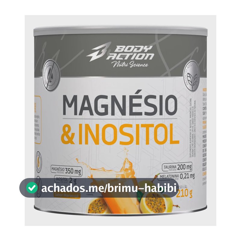 Mineral/Vitamina Bodyaction Nutri Science Magnésio E Inositol Taurina Melatonina 210g em pó sabor Maracujá x 210g