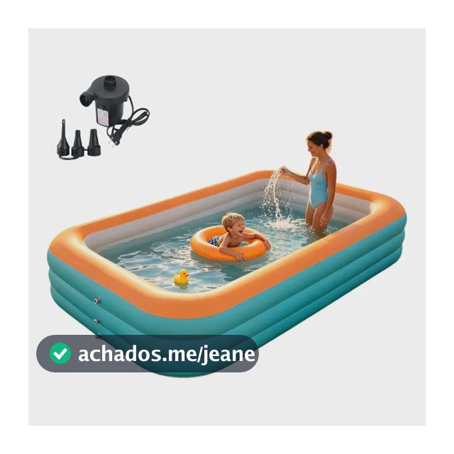 Piscina Inflável Grande De 2330l Com Bomba De Ar Elétrica 2.6 Metros Com Bomba Elétrica