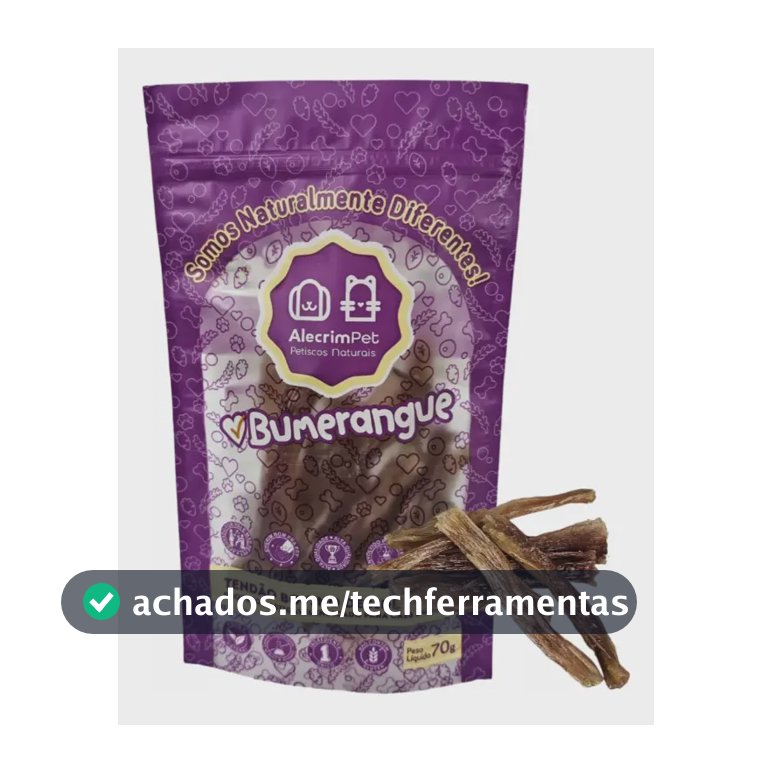 Mordedor Natural Petisco Bumerangue Artesanal Para Cães
