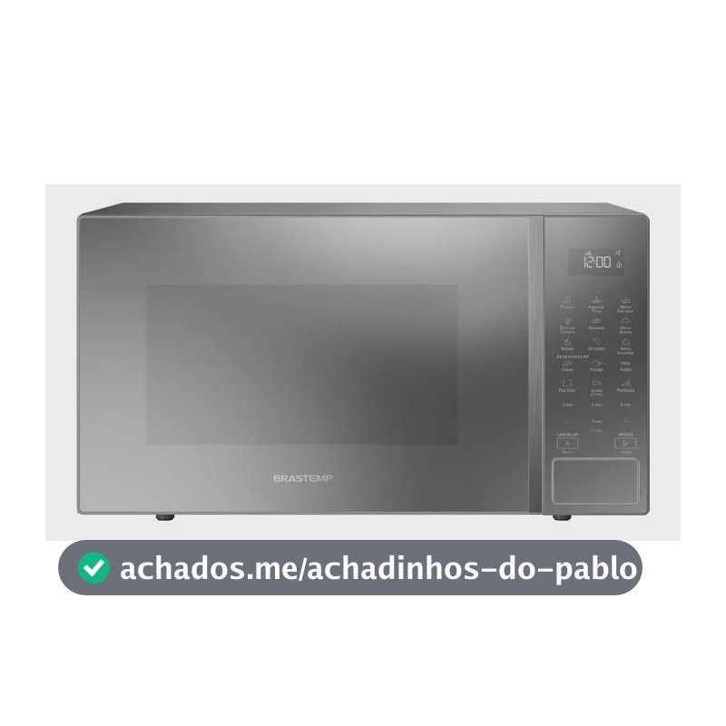 Micro-ondas Brastemp 32L Cinza com Menu Gourmet - BMS46AR